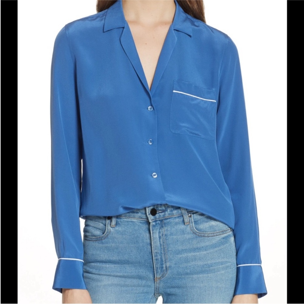 Equipment Keira Blouse in Royal Blue Size Medium